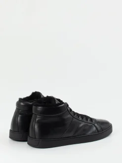 Konstantin Starke – High-Top Sneaker aus Lammleder schwarz