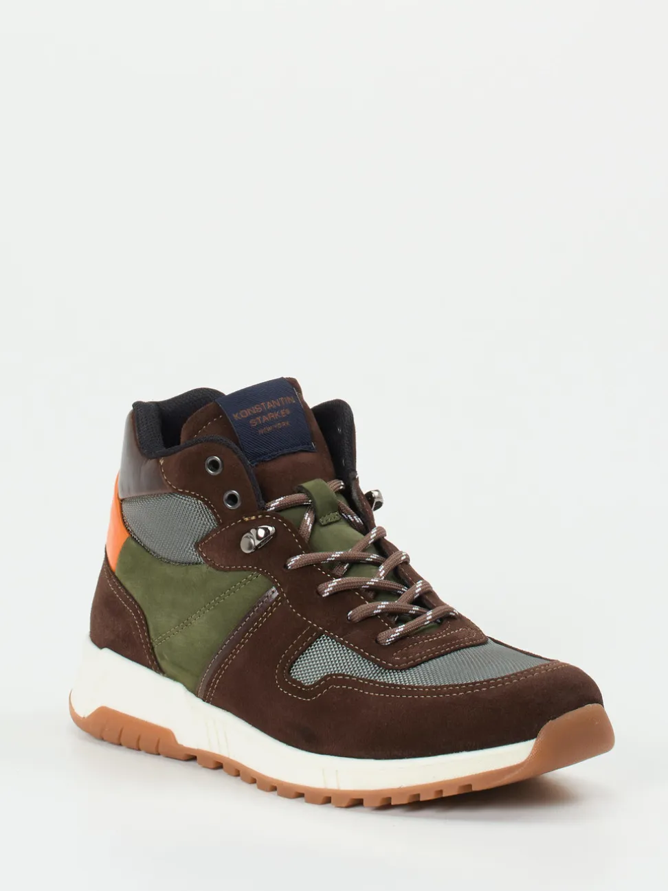 Konstantin Starke – High-Top Sneaker aus Veloursleder Braun