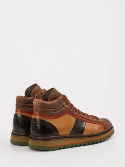 Konstantin Starke – High-Top Sneaker aus Kalbleder braun