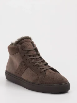 Konstantin Starke – High-Top Sneaker aus Veloursleder braun