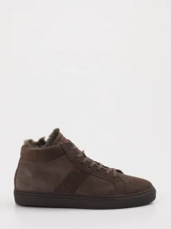 Konstantin Starke – High-Top Sneaker aus Veloursleder braun