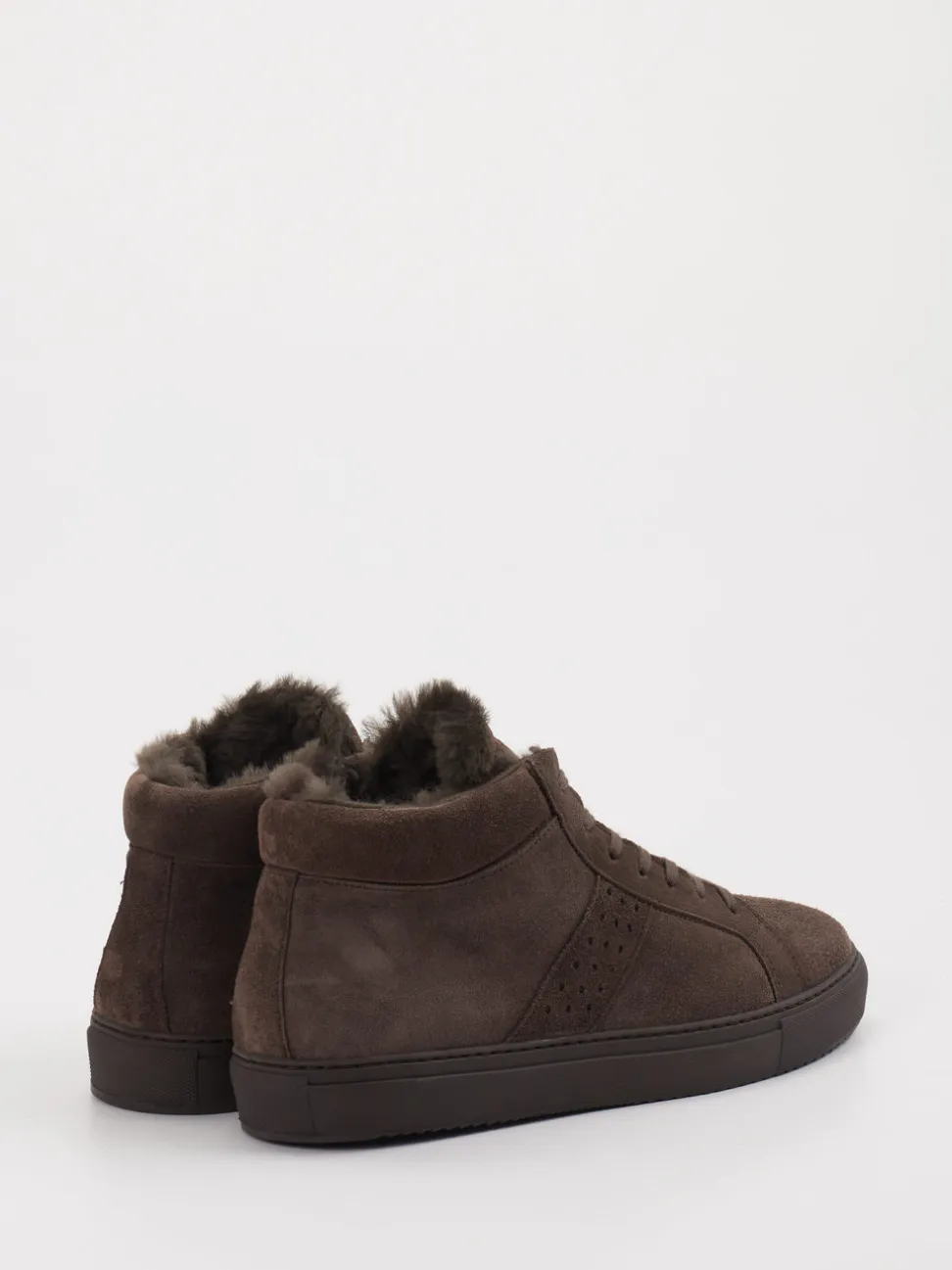 Konstantin Starke – High-Top Sneaker aus Veloursleder braun