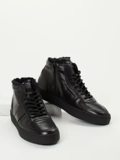 Konstantin Starke – High-Top-Sneaker aus Ziegenleder schwarz