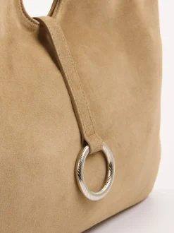 Konstantin Starke – Hobo Bag aus Veloursleder Sandbeige