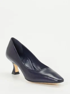 Konstantin Starke – Kitten Heels aus Lammleder in Blau