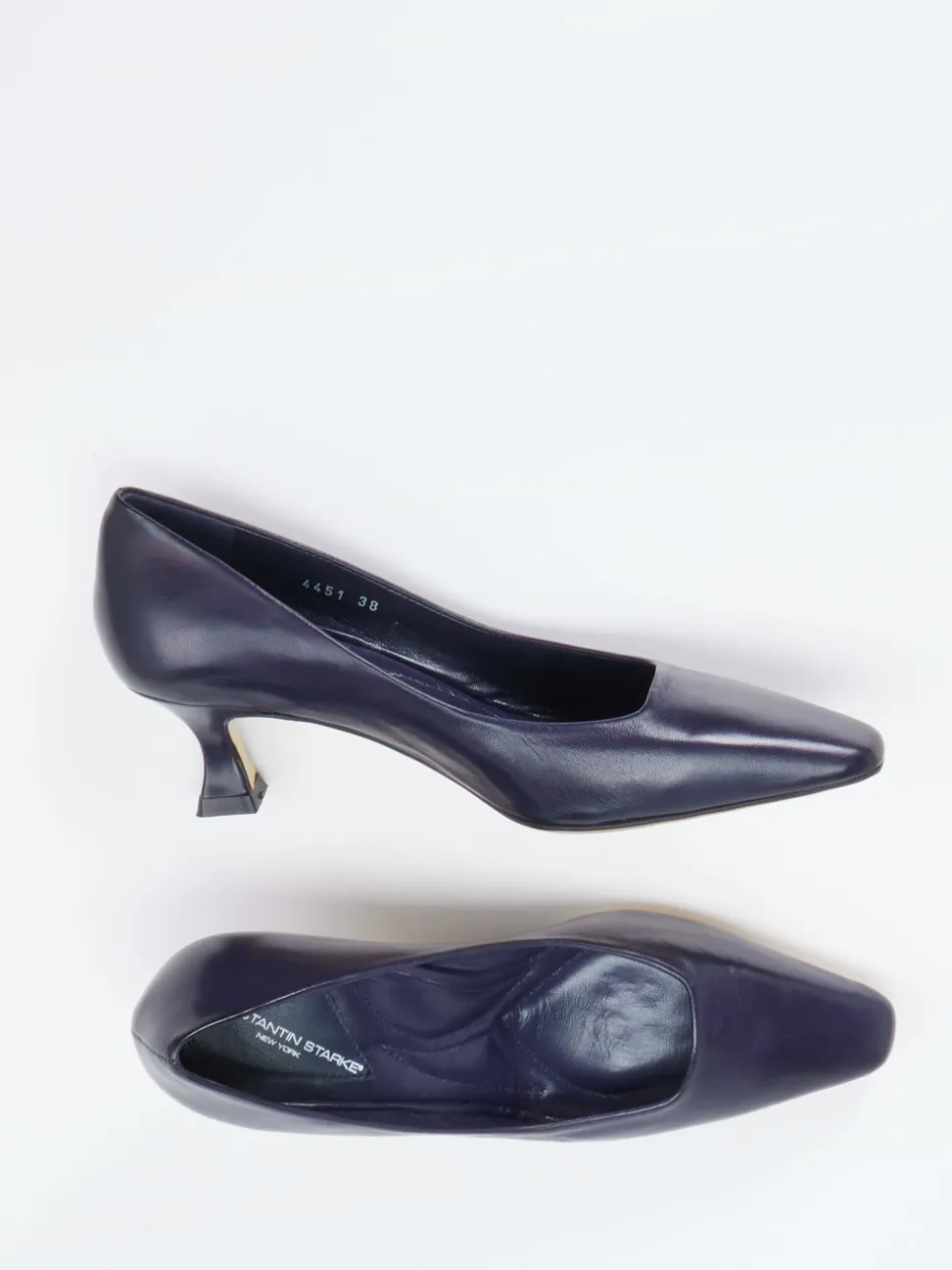 Konstantin Starke – Kitten Heels aus Lammleder in Blau