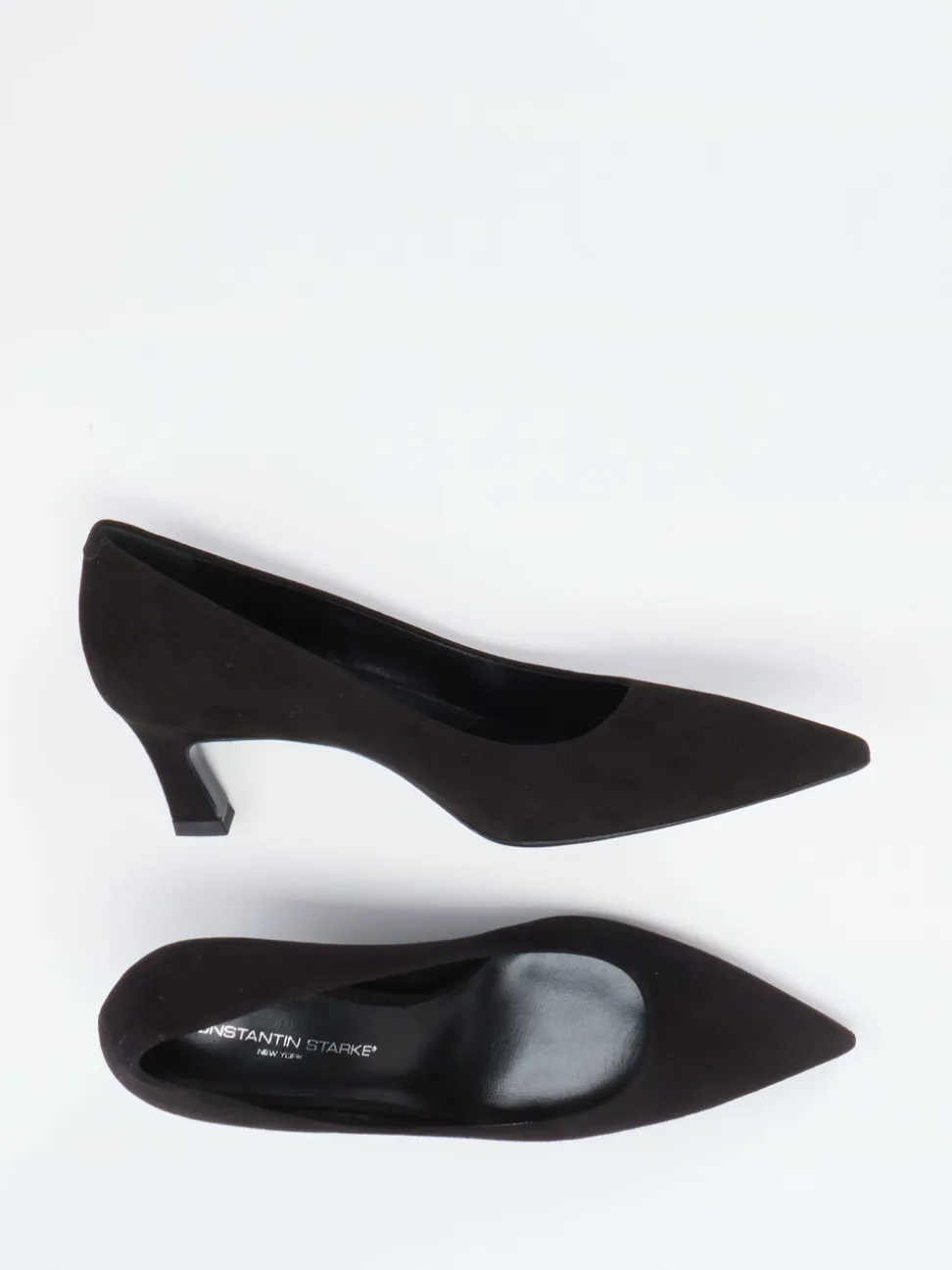 Konstantin Starke – Kitten-Heel-Pumps aus Veloursleder schwarz