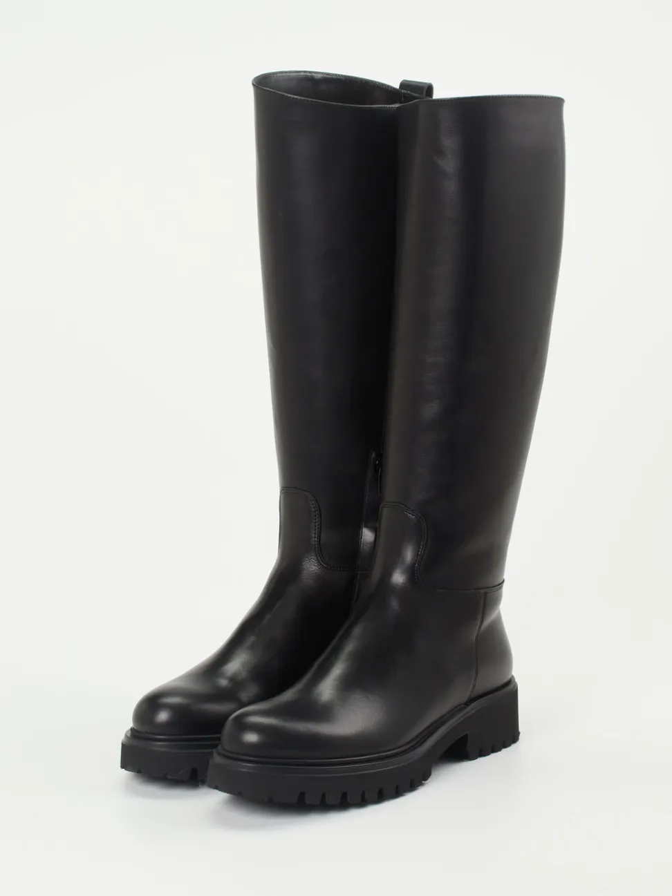 Konstantin Starke – Kniehohe Stiefel aus Kalbleder schwarz
