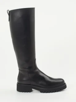 Konstantin Starke – Kniehohe Stiefel aus Kalbleder schwarz