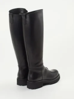 Konstantin Starke – Kniehohe Stiefel aus Kalbleder schwarz