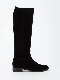 Konstantin Starke – Kniehohe Stiefel aus Lammleder schwarz