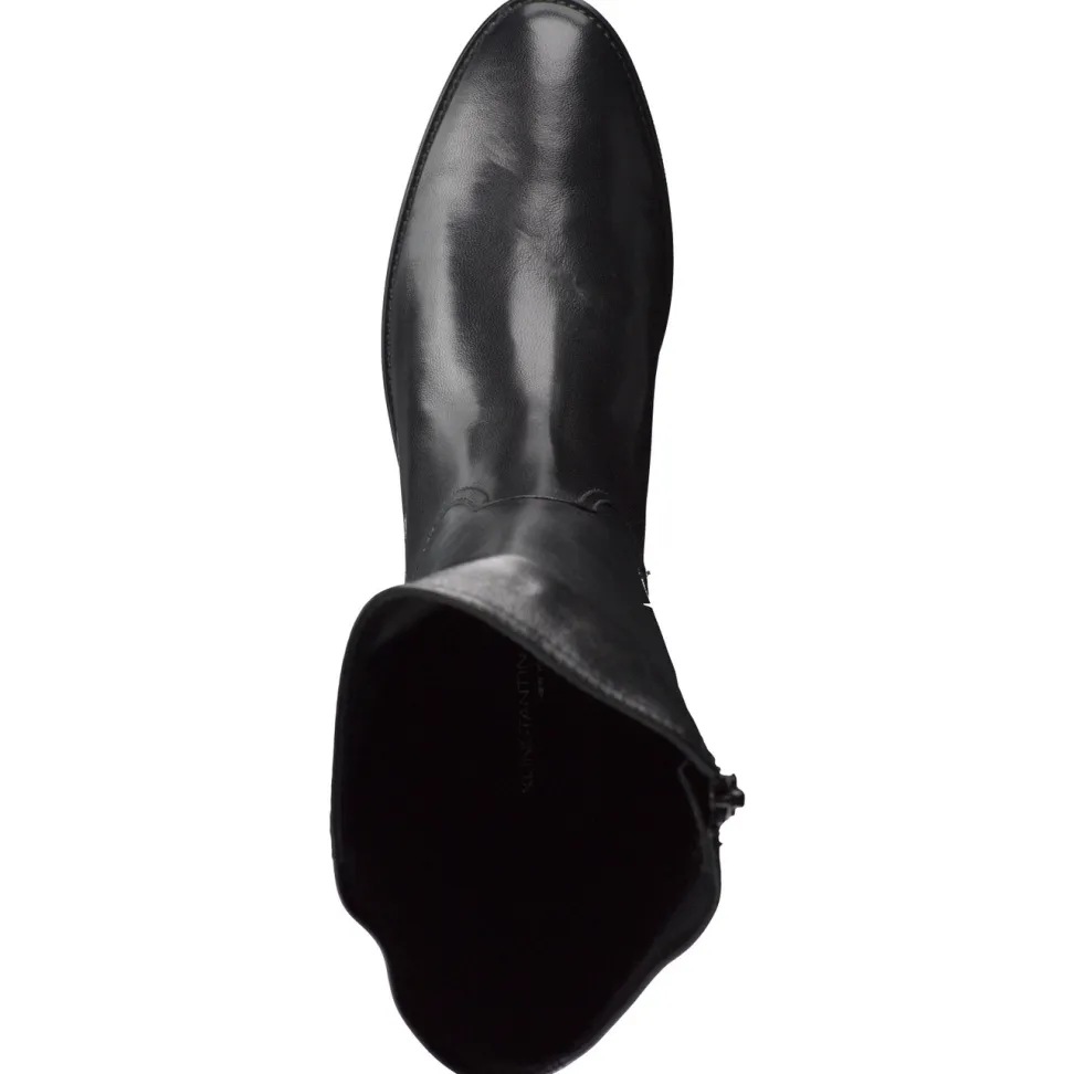 Konstantin Starke – Kniehohe Stiefel aus Glattleder schwarz