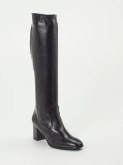 Konstantin Starke – Kniehohe Stiefel aus Lammleder Schwarz
