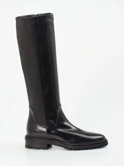 Konstantin Starke – Kniehohe Stiefel aus Lammleder Schwarz