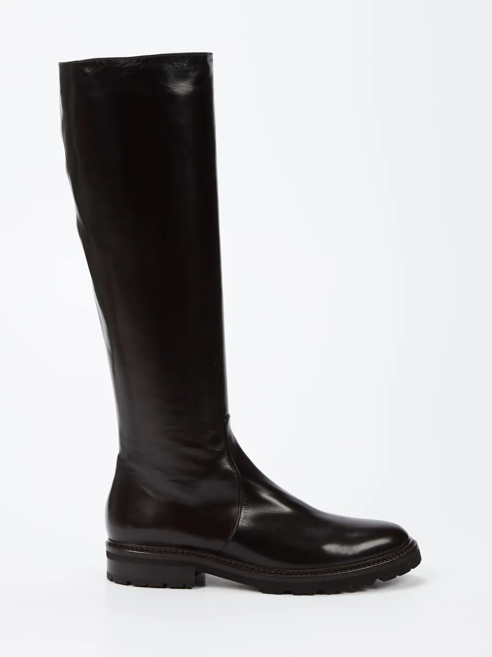 Konstantin Starke – Kniestiefel aus Lammleder Braun