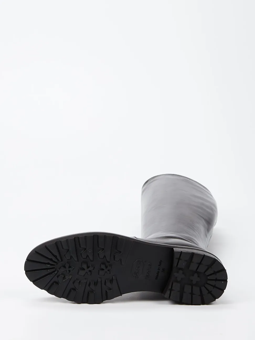 Konstantin Starke – Kniestiefel aus Lammleder Braun