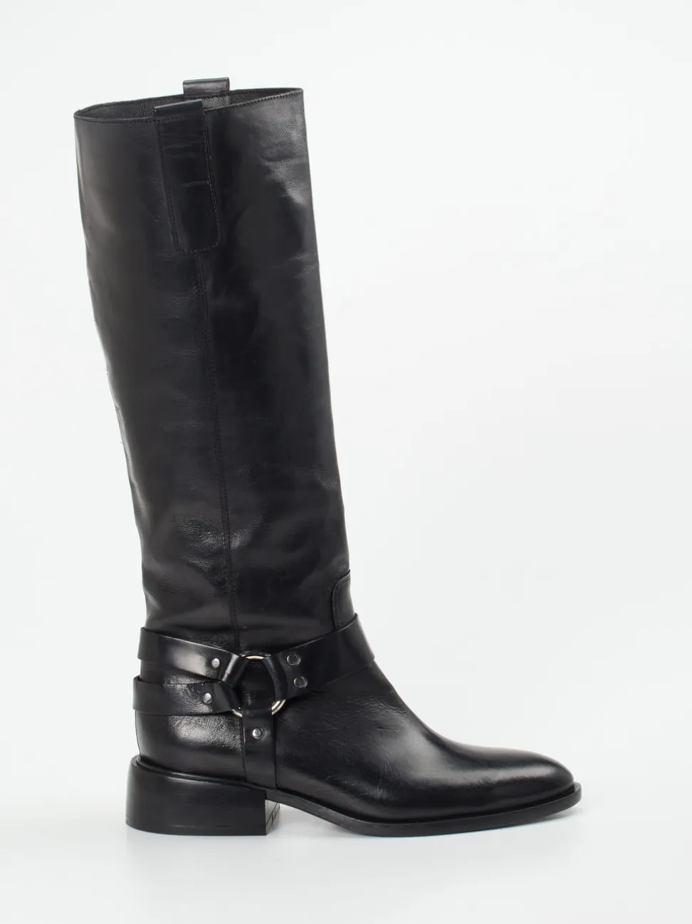 Konstantin Starke – Kniestiefel aus Kalbleder Schwarz