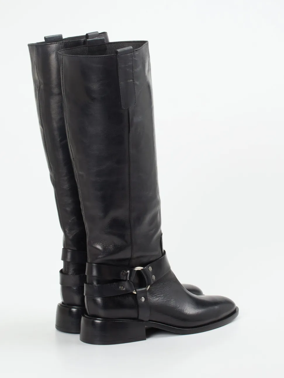 Konstantin Starke – Kniestiefel aus Kalbleder Schwarz