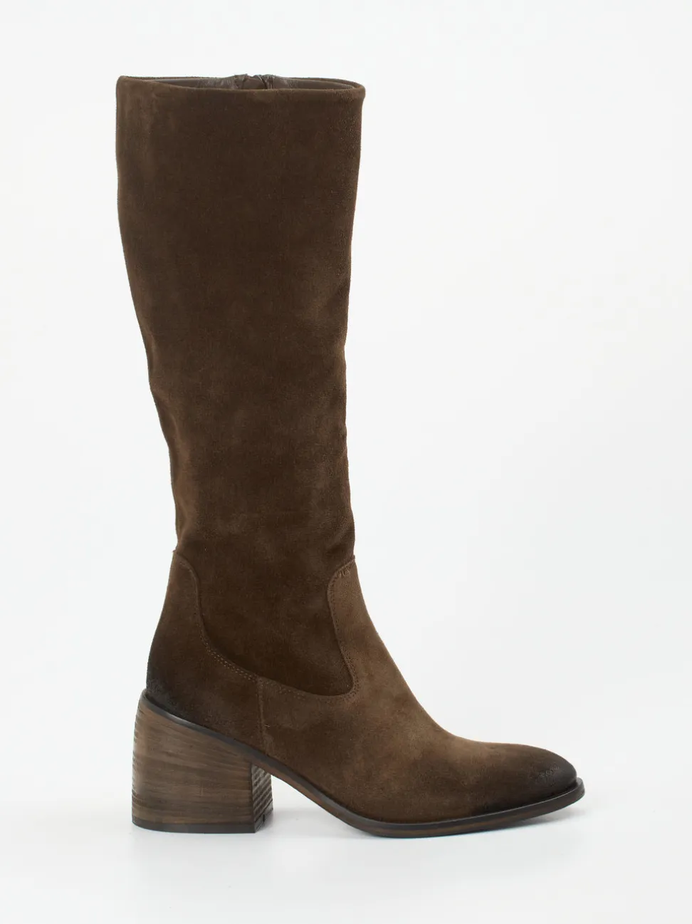 Konstantin Starke – Kniestiefel aus Veloursleder braun