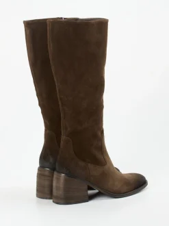 Konstantin Starke – Kniestiefel aus Veloursleder braun