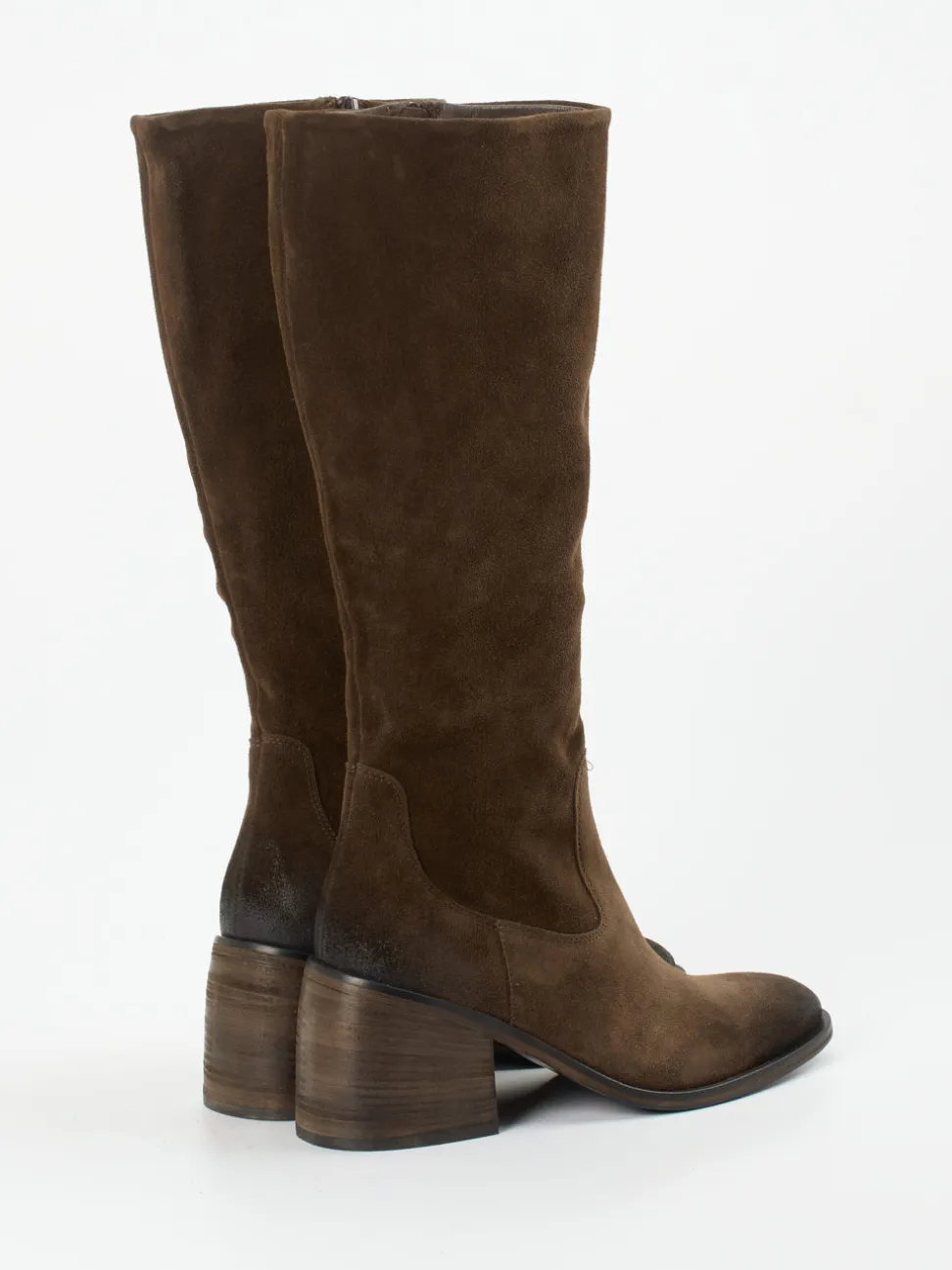 Konstantin Starke – Kniestiefel aus Veloursleder braun
