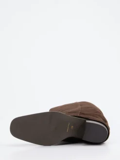 Konstantin Starke – Kniestiefel aus Veloursleder Braun