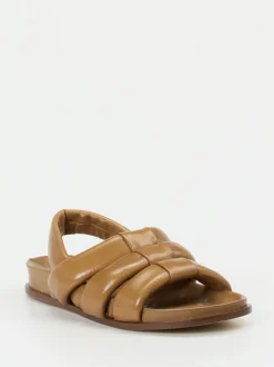 Konstantin Starke – Komfort-Sandalen aus Lammleder cognac