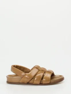 Konstantin Starke – Komfort-Sandalen aus Lammleder cognac