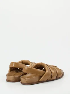 Konstantin Starke – Komfort-Sandalen aus Lammleder cognac