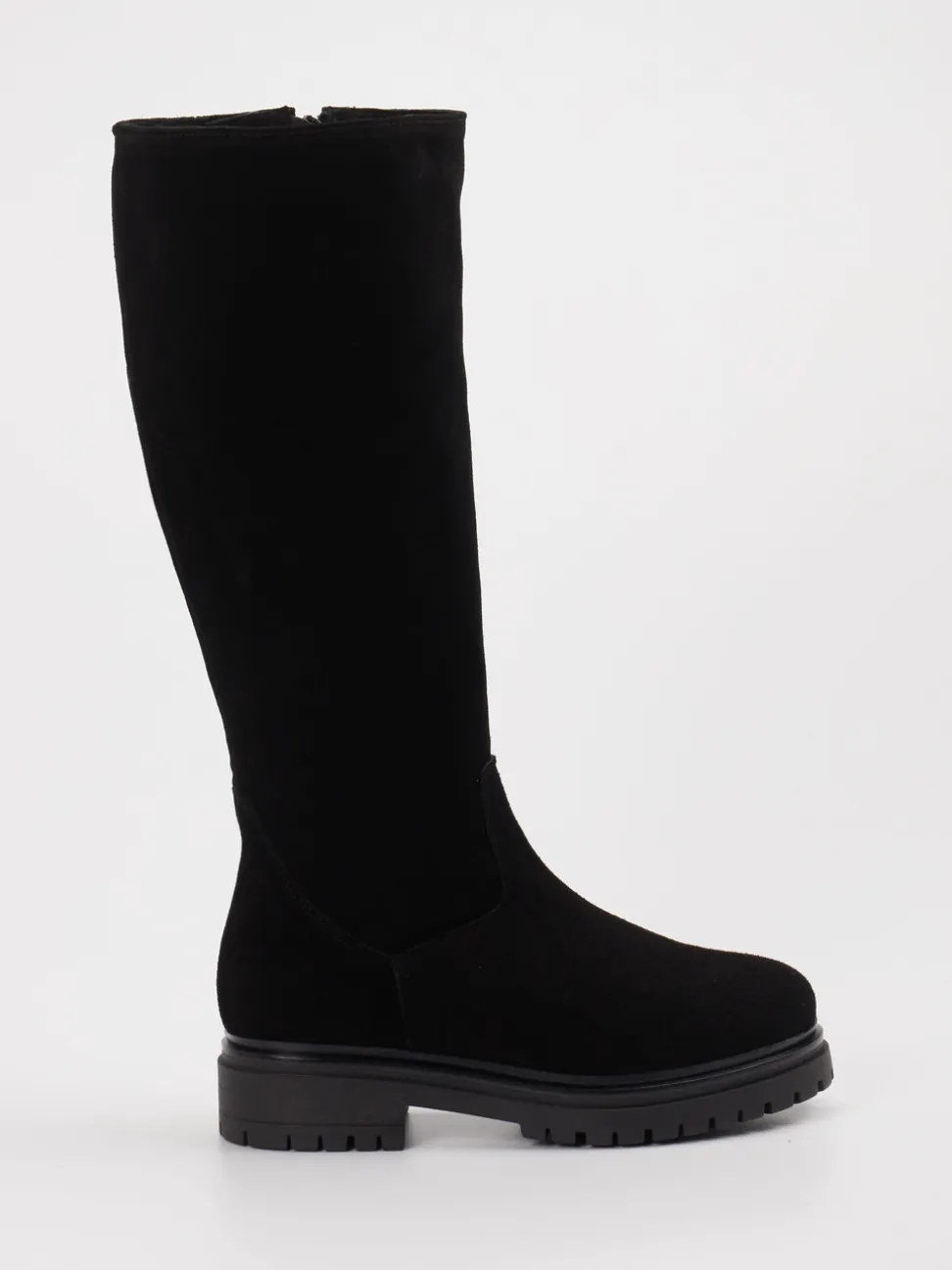 Konstantin Starke – Langschaftstiefel aus Veloursleder schwarz