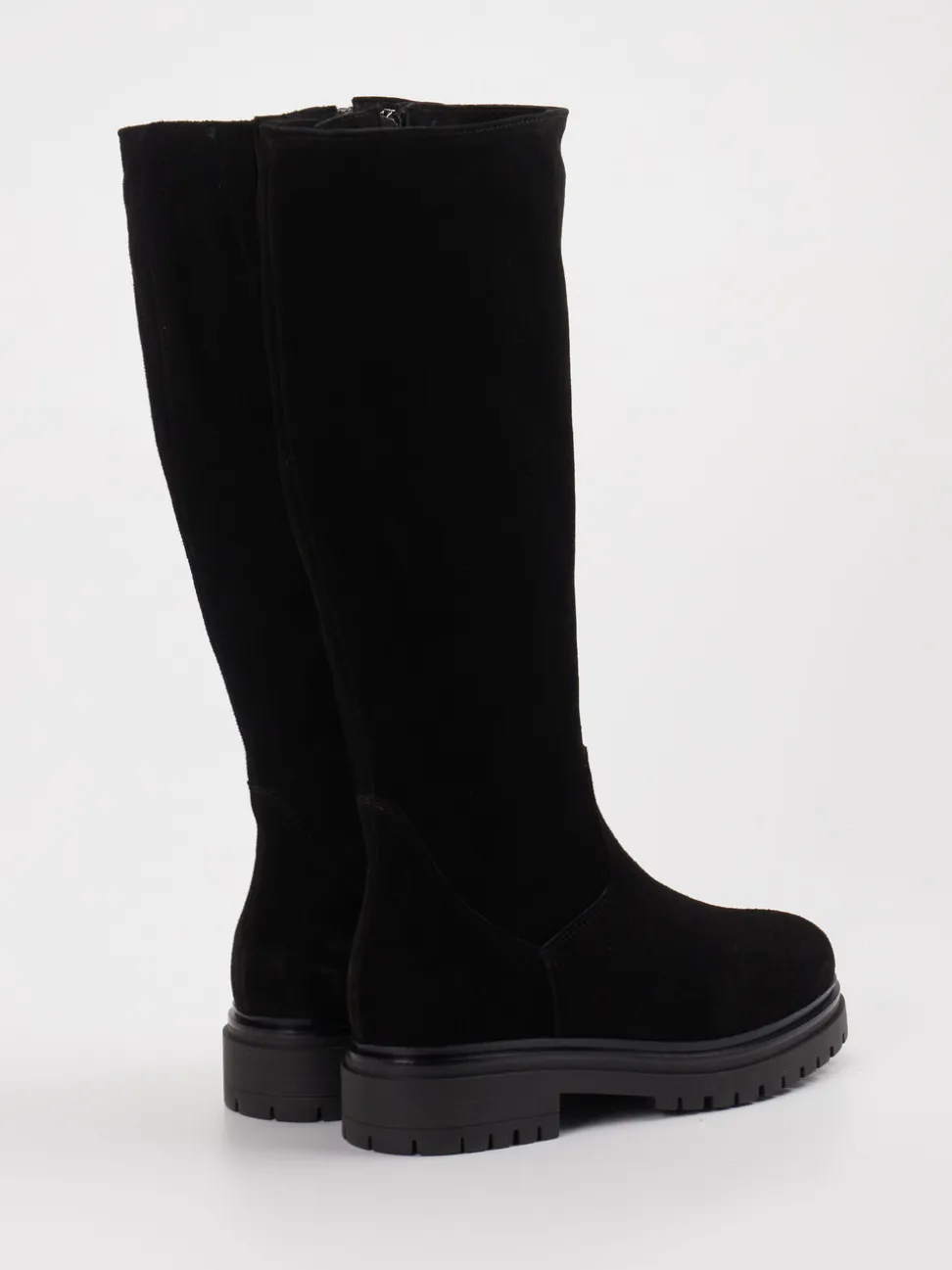 Konstantin Starke – Langschaftstiefel aus Veloursleder schwarz