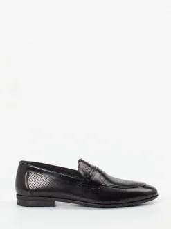 Konstantin Starke – Loafer aus geprägtem Leder schwarz