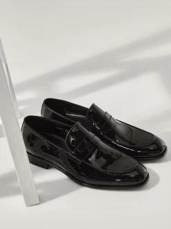 Konstantin Starke – Loafer aus Lackleder Schwarz