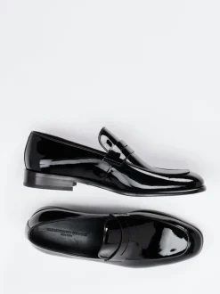 Konstantin Starke – Loafer aus Lackleder Schwarz
