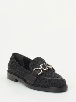 Konstantin Starke – Loafer aus Bouclé-Textil Schwarz
