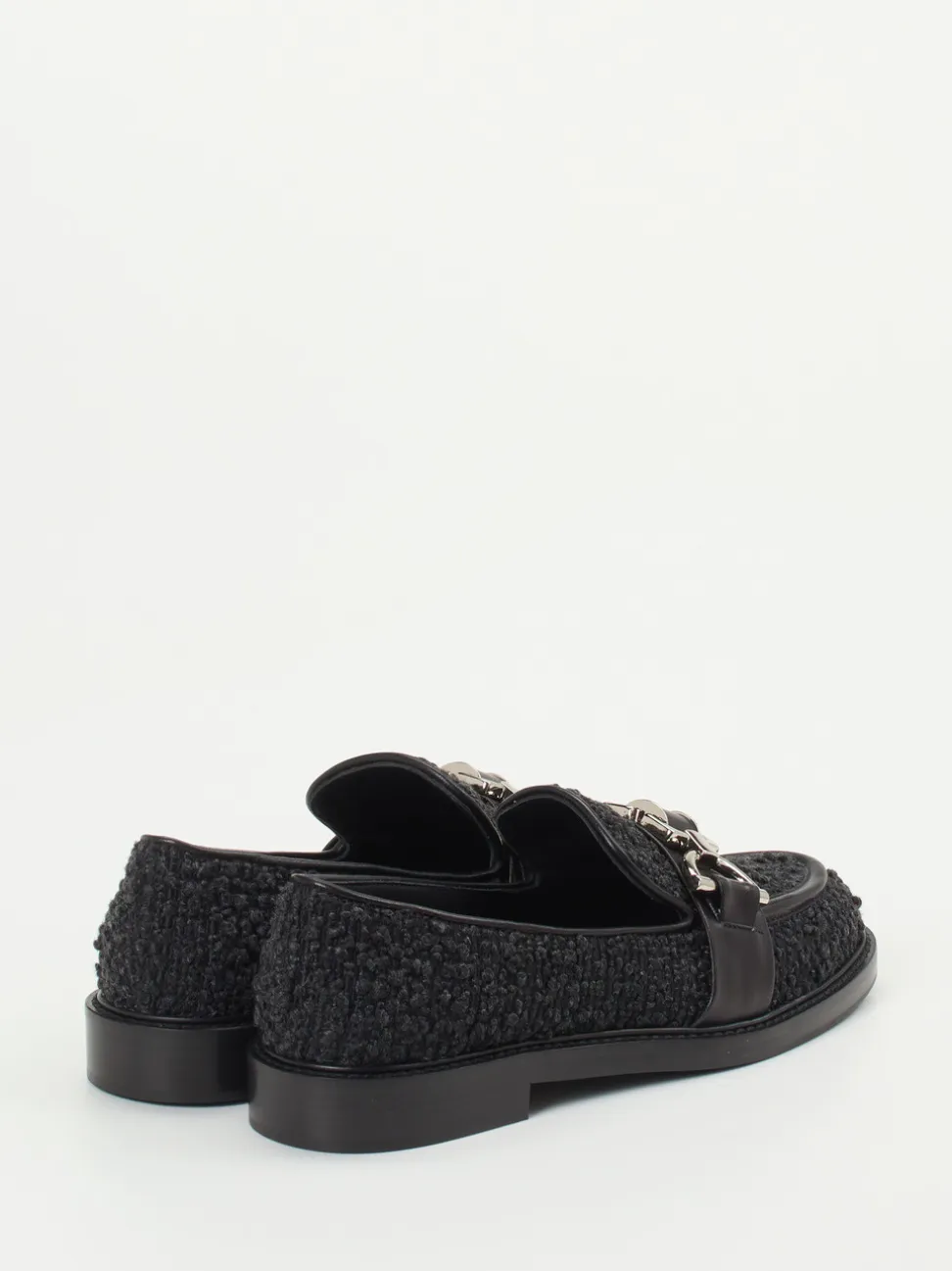 Konstantin Starke – Loafer aus Bouclé-Textil Schwarz