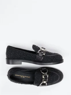 Konstantin Starke – Loafer aus Bouclé-Textil Schwarz