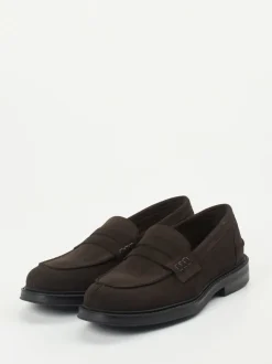 Konstantin Starke – Loafer aus Veloursleder Dunkelbraun
