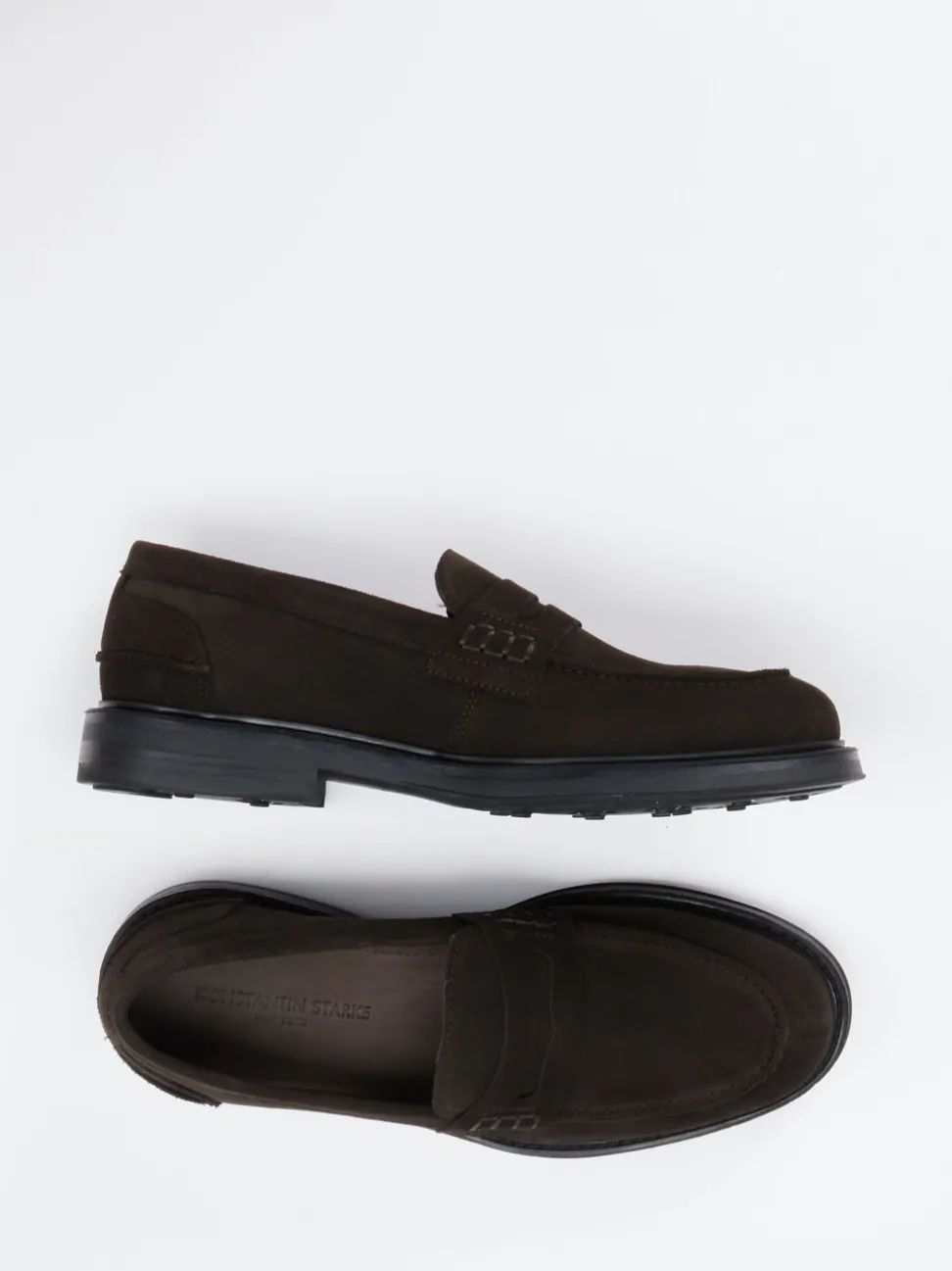 Konstantin Starke – Loafer aus Veloursleder Dunkelbraun