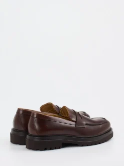 Konstantin Starke – Loafer aus Fettleder Dunkelbraun