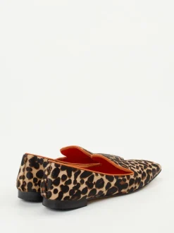 Konstantin Starke – Loafer aus Ponyfell mit Leopardenprint