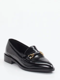 Konstantin Starke – Loafer aus Hochglanzleder schwarz