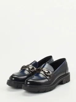 Konstantin Starke – Loafer aus Hochglanzleder Dunkelblau