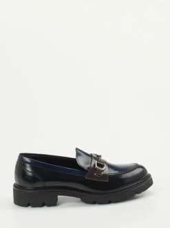 Konstantin Starke – Loafer aus Hochglanzleder Dunkelblau