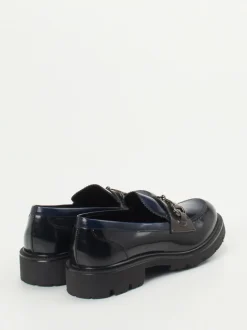 Konstantin Starke – Loafer aus Hochglanzleder Dunkelblau