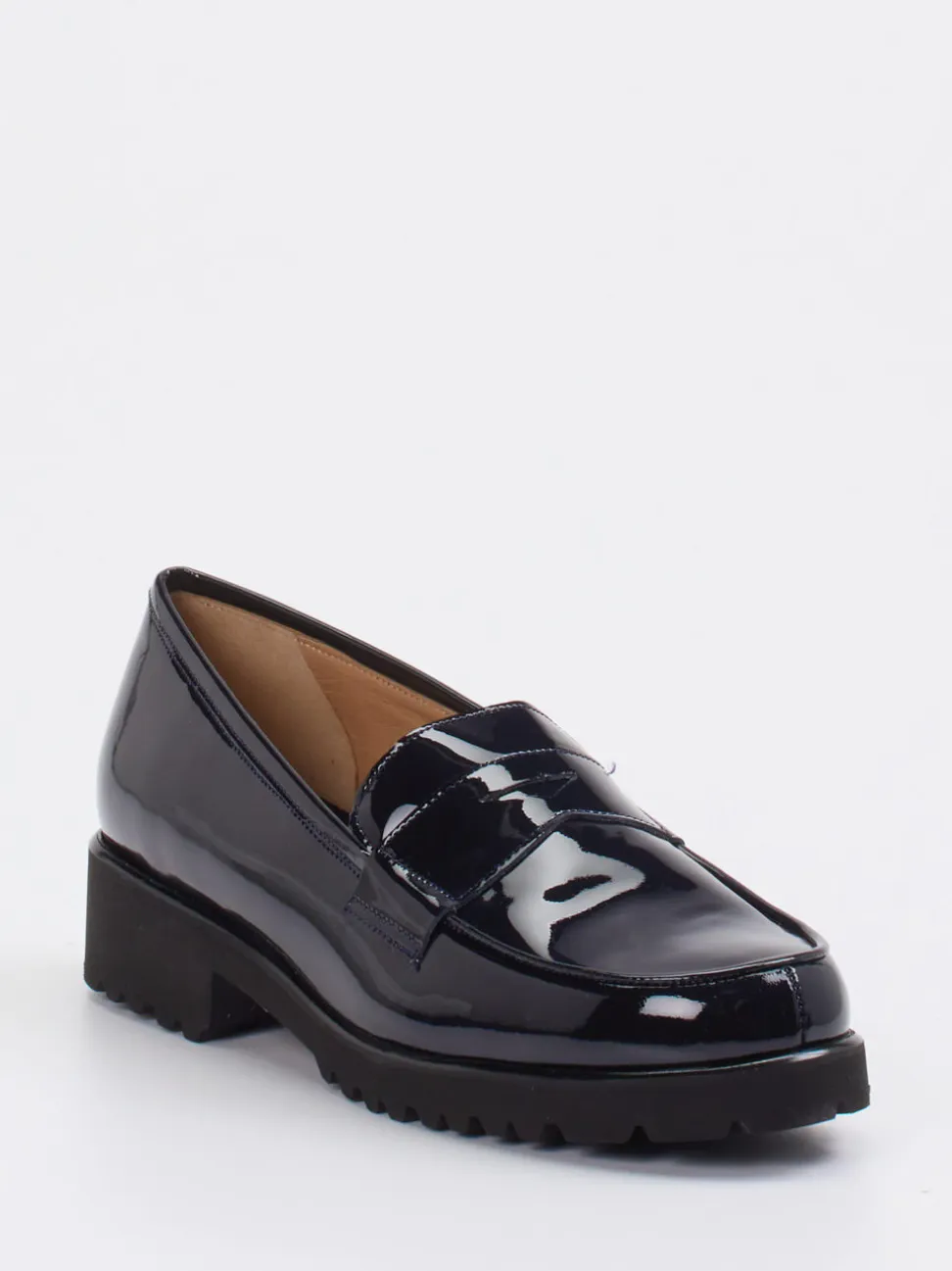 Konstantin Starke – Loafer aus Lackleder Blau