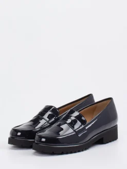 Konstantin Starke – Loafer aus Lackleder Blau