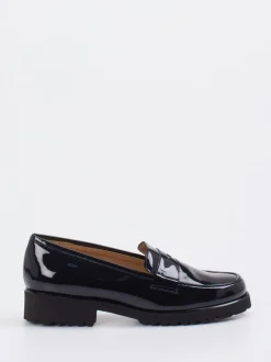 Konstantin Starke – Loafer aus Lackleder Blau