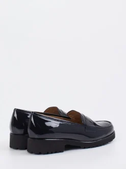 Konstantin Starke – Loafer aus Lackleder Blau