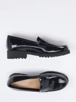 Konstantin Starke – Loafer aus Lackleder Blau